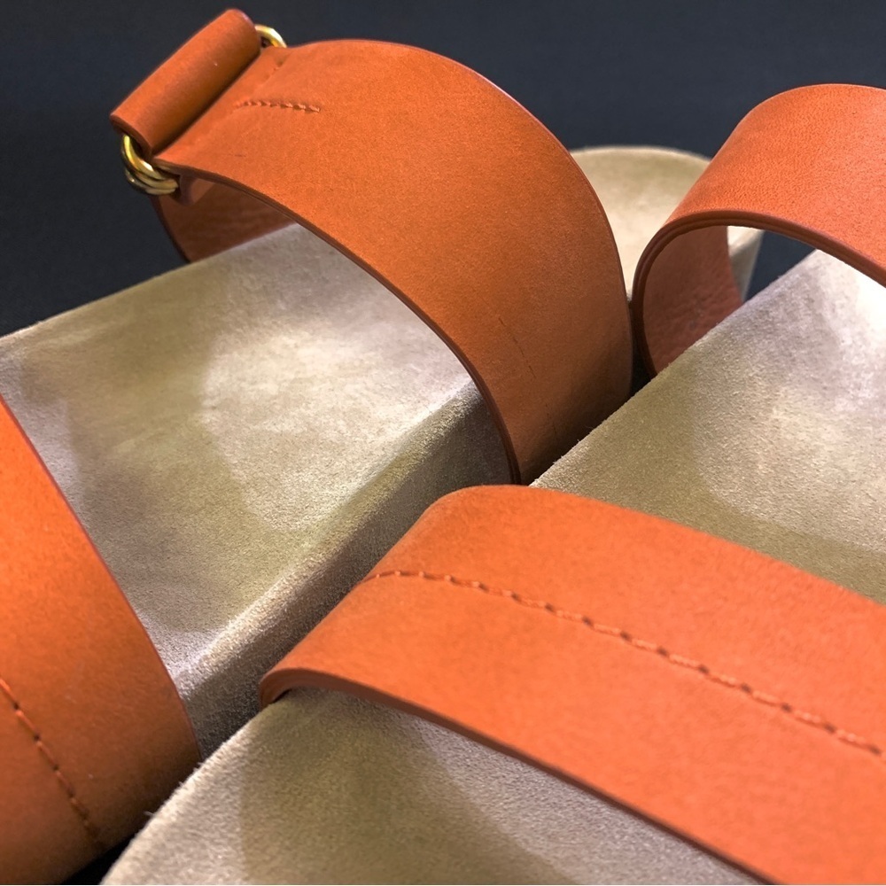 THEORY Genuine Leather Two Strap Slide Sandal w/ Buckle 10 US, … - Picture 7 of 11